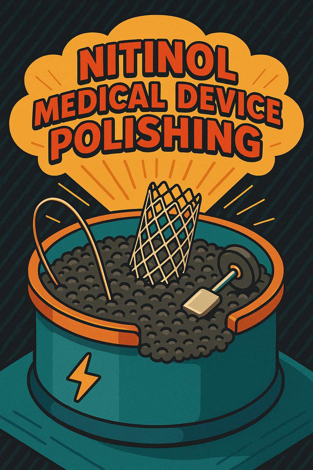 Polieren von Nitinol-Medizinprodukten: Magnetische Endbearbeitungsmaschine für komplexe Strukturen aus Memory-Metallen